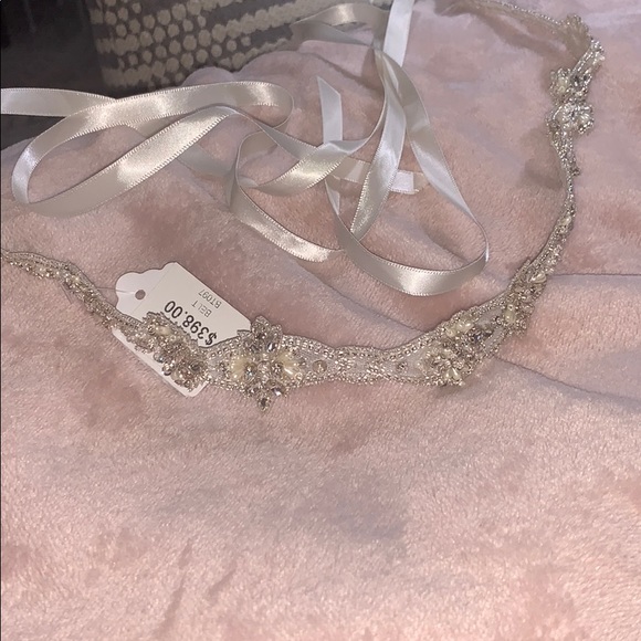 Diamond and pearl wedding belt